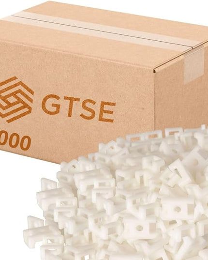 GTSE 18,000 Full Carton Of White/Clear Screw Mounts, Zip Ties Up To 0.2" Wide, Saddle Type Zip Tie Anchors