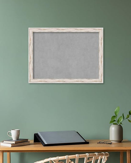Amanti Art White Framed Magnetic Board 23x31 Medium Vision Board for use with Magnets, 100% Metal Sheet to Display Items as Office Decor or for Home Organization in mudroom, Kitchen or Kids Room