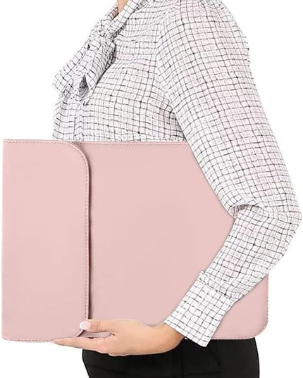MOSISO Laptop Case 13 inch, 13 inch Laptop Sleeve Compatible with MacBook Air M4 M3 M2 M1 2025-2018 / Pro M2 M1 2025-2016, Faux Suede Leather Case with Small Bag, Pink