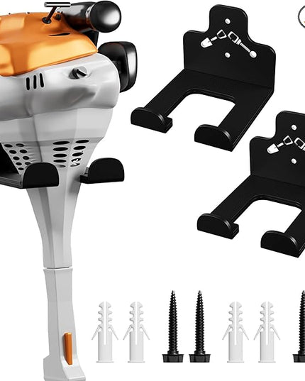 Garage Organization Storage Trimmer Rack, Garden Power Tool Hanger for Grass Trimmer, Hedge Trimmer, Garden Tools, Heavy Duty Weed Whackers Holder Wall Mounted Tool Organizer, 2 Packs