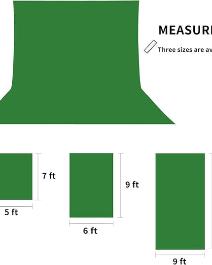 ISSUNTEX 9X15 ft Background Muslin Backdrop, Photo Studio, Collapsible High Density Screen for Video Photography and Television-Blue/Green