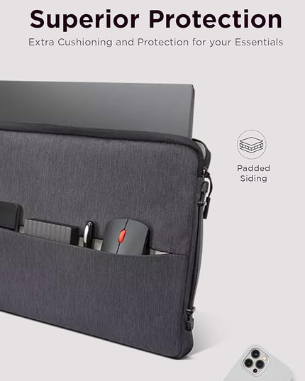 Lenovo Urban Laptop Sleeve 15.6 Inch for Laptop/ Notebook/Tablet Compatible with MacBook Air/Pro Water Resistant - Charcoal Grey
