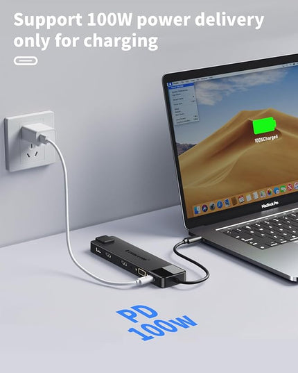 Lemorele 13 in 1 USB C Docking Station for Triple Monitors, Dual 4K HDMI, 1000M RJ45, VGA, 4 USB 3.0/2.0, SD/TF, 3.5MM Audio, USB C 3.0, 100W PD, Compatible with Type C Laptops