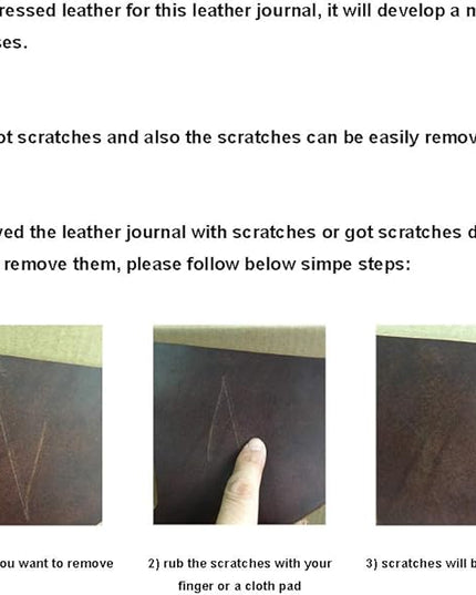 Leather Journal Writing Notebook - Genuine Leather Bound Daily Notepad for Men & Women Lined Paper 240 Kraft Pages, Handmade, Rustic Brown, 5 x 7 in
