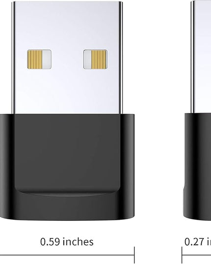 USB C Female to USB Male Adapter (4-Pack),Type C to USB A Charger Adapter for Apple iWatch Watch Series 7 SE,iPhone 11 12 13 14 15 Pro Max,Samsung Galaxy S24 S23 S22 S21 Ultra,Google Pixel,iPad Pro