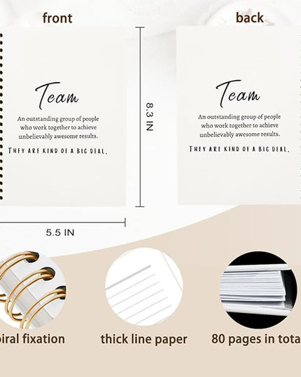 hold fizz Meeting Notebook for Work, Employee Appreciation Gifts, Team Gifts for Employees, Thank You Gifts for Women Men Leader Boss Manager Mentor Coworkers, Journals for Writing, 5.5"x8.3"