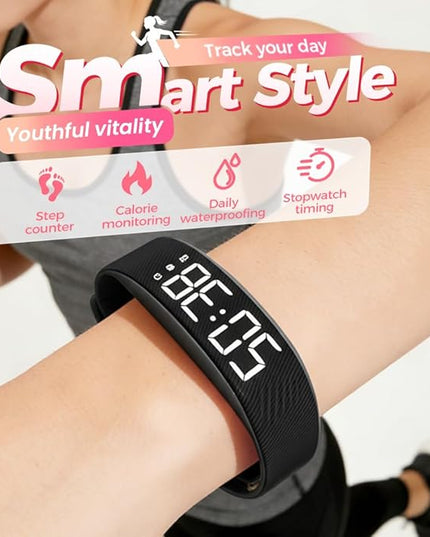 Vibrating Alarm Clock Watch, 2026 New Wristband, Rechargeable Silent Alarm for Deep Sleepers, LED Display Vibrating Alarm Watch for Elderly