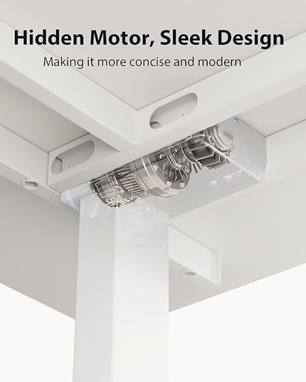 Agilestic Triple Motors 73" x 60" L Shaped Standing Desk, Electric Standing Desk Adjustable Height, Extra Large Desktop Corner Table for Home Office, Gaming Workstation, Splice Board, White