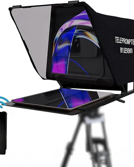 Teleprompter 4.0 12" Compatible with iPad, Tablet, Smartphone and DSLR Camera, Remote or App Control, Compatible with Android and iOS, Ideal for Video Recording, Aluminum Alloy