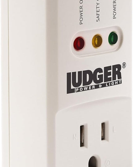 Ludger Power Surge Protector (LUDX-AC), ETL Certified, Reliable Protection, 4-Minute Safety Cycle, 3 Modes LED Indicator, 2/3 Prong Outlets, Fire-Resistant