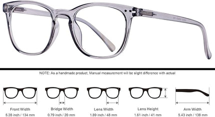 ANDWOOD Blue Light Blocking Glasses Women Men Computer Small Face Clear Bluelight Blocker Eyeglasses Frame