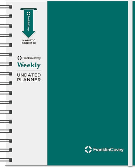 FranklinCovey - Undated Planner | Weekly - Wire-Bound Planner (7” x 8.5” X 1”)