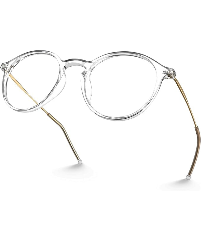 VISOONE Round Lightweight Blue Light Blocking Glasses Women Men Fashion Cute Thin Eyewear Niko