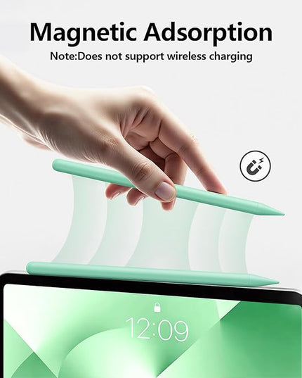 Stylus Pen for iPad 6th-11th Generation-2X Fast Charge Active Pencil Compatible with 2018-2025 Apple iPad Pro 11"/12.9"/M4,iPad Air 3/4/5/M2/M3,iPad mini 5/6 Gen-Green