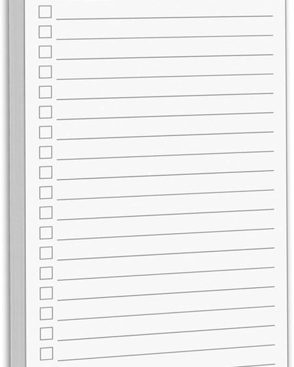 321Done Skinny to Do List Notepad, 3.7x8.5 Spiral - Made in USA, Undated Daily Checklist, Simple Stylish to-Dos Memo Pad for Planning, Tasks, Appointments, Reminders for Home, Office - 50 Sheets