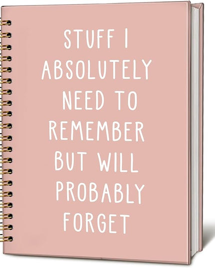 LIANGW Funny Notebooks Journal, Sarcastic Notebooks for Work, Funny Office Gifts for Coworkers, Funny Notebooks for Work, Office Humor Gifts, Black Hardcover Spiral Notebook 5.5x8.3 Inch(pink)