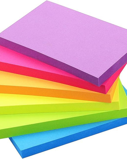 Early Buy Sticky Notes 3 in x 5 in, 6 Bright Color, 6 Pads Self-Stick Notes, 70 Sheets/Pad