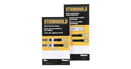 Panduit PCMB-15 Pre-Printed Wire Marker Book, Vinyl Cloth, .22 by 1.38-Inch L, 0-33, 0-45, +, - Legends Only