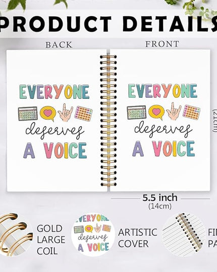 dvhdajed Everyone Deserves a Voice Mental Health Journaling Notebooks, Therapy Therapist Journal Spiral Notebook for Women, Mental Health Pathologist Office School Supplies Gifts, 5.5x8.3 In