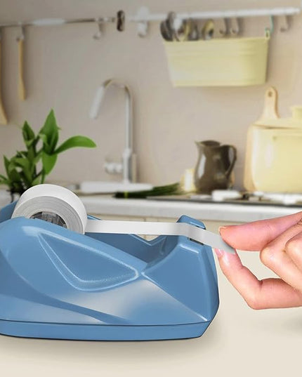 Acrimet Premium Desktop Tape Dispenser, Plastic, Non-Skid Base (Heavy Duty) (Light Blue Color)