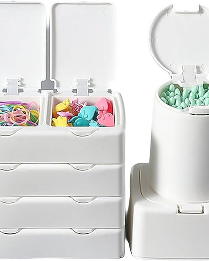 Efficient Desktop Organizers With Lid Practical Desktop Box Tabletop Case For Jewelry Or Cosmetic Storage Makeup