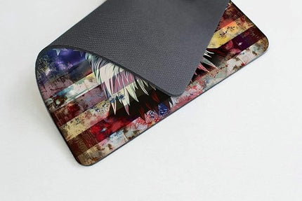 Square Mouse Pad Vibrant Colorful Eagle with National Flag-9,Gaming Mouse Pads for Desk,Soft Computer Waterproof Non-Slip Mouse Mat