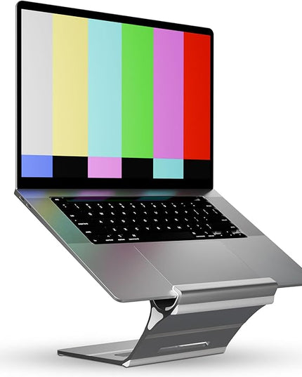 Elestoria Adjustable Laptop Stand - Fits 5 Devices, Modern Design, Tool Free Adjustment, Protective & Stable | Grey (Grey, Floating)