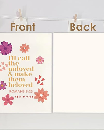 Floral Christian Spiral Journal Notebook 5.5x8.3in, Romans 9:25 Inspirational Bible Prayer Journal for Woman, Christian Gifts for Women Notebooks for Note Taking, Hardcover Notebook