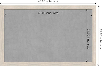 Amanti Art White Framed Magnetic Board 27x43 Large Vision Board for use with Magnets, 100% Metal Sheet to Display Items as Office Decor or for Home Organization in mudroom, Kitchen or Kids Room