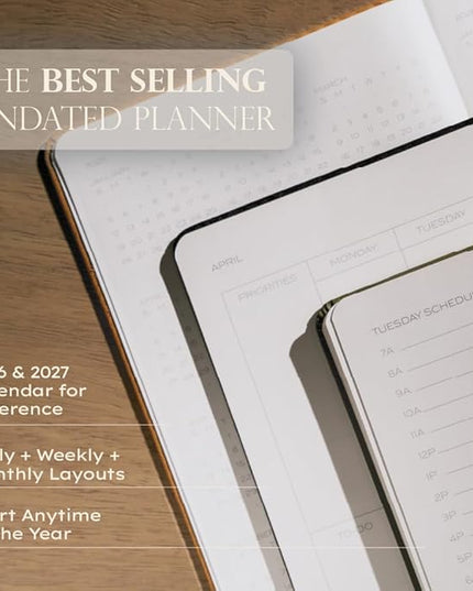 Anecdote 2026-2027 Planner: A Monthly, Weekly & Daily Planner with Calendar | 8.5" x 5.2" | Hardcover To-Do List Organizer, Planning Your Success, Start Anytime, Achieve Productivity Goals (Blossom)