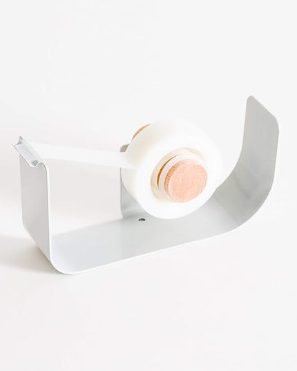 U Brands 3549A04-24 Metal Tape Dispenser, Desktop Accessory, Arc Collection, 1” Core, Grey