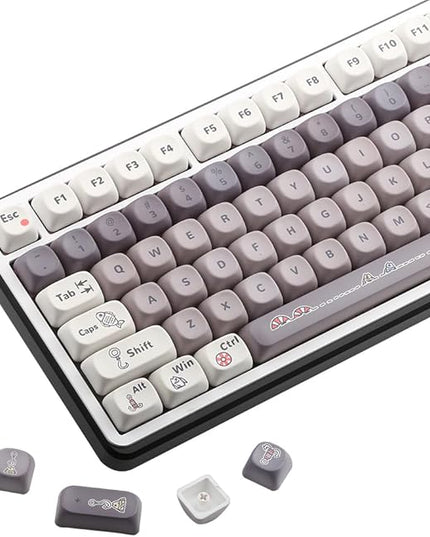 134 Keys MOA PBT Keycaps Set for Cherry Gateron MX Switches Mechanical Keyboard Key Cap (Smart Fish)