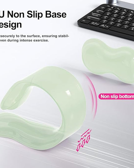 Gel Keyboard and Mouse Wrist Rest Set, Comfort Ergonomic Wrist Support, for Wrist Pain Relief, Computer Keyboard Wrist Rest (Green)