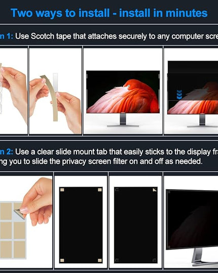 JEAPKA [2-Pack] 23 Inch Privacy Screen for Monitor Computer Screen Privacy Filter for 16:9 Widescreen Monitor Desktop PC Monitor Privacy Film Monitor Privacy Shield and Anti-Glare Protector