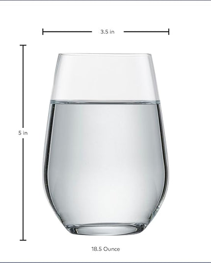 SCHOTT ZWIESEL Forté Universal Tumbler (Set of 6), Versatile Drinking Glasses, Dishwasher-Safe Tritan Crystal Glasses, Made in Germany (19 Ounce)