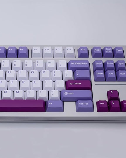 Sumgsn 160 Keys Doubleshot Keycaps Cherry Profile Tuzi Keycaps Set 7u Spacebar Fit for 61/64/87/104/108 Cherry Mx Switches ISO ANSI Layout Mechanical Keyboards Alice Keyboards