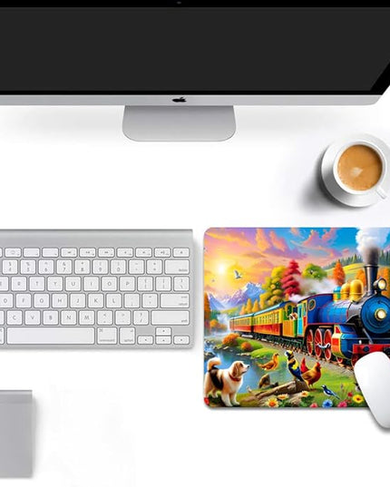 Train Square Mouse pad, Texture, Waterproof, Anti Slip Rubber Base, Computer Mouse pad, Laptop Mouse pad