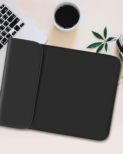 MOSISO Laptop Case 13 inch, 13 inch Laptop Sleeve Compatible with MacBook Air M4 M3 M2 M1 2025-2018 / Pro M2 M1 2025-2016, Faux Suede Leather Case with Small Bag, Black