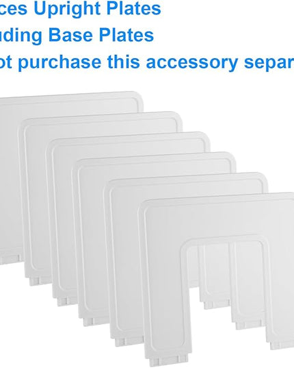 6 Pieces Upright Boards, Accessory Parts of Expandable File Folder Holder, White