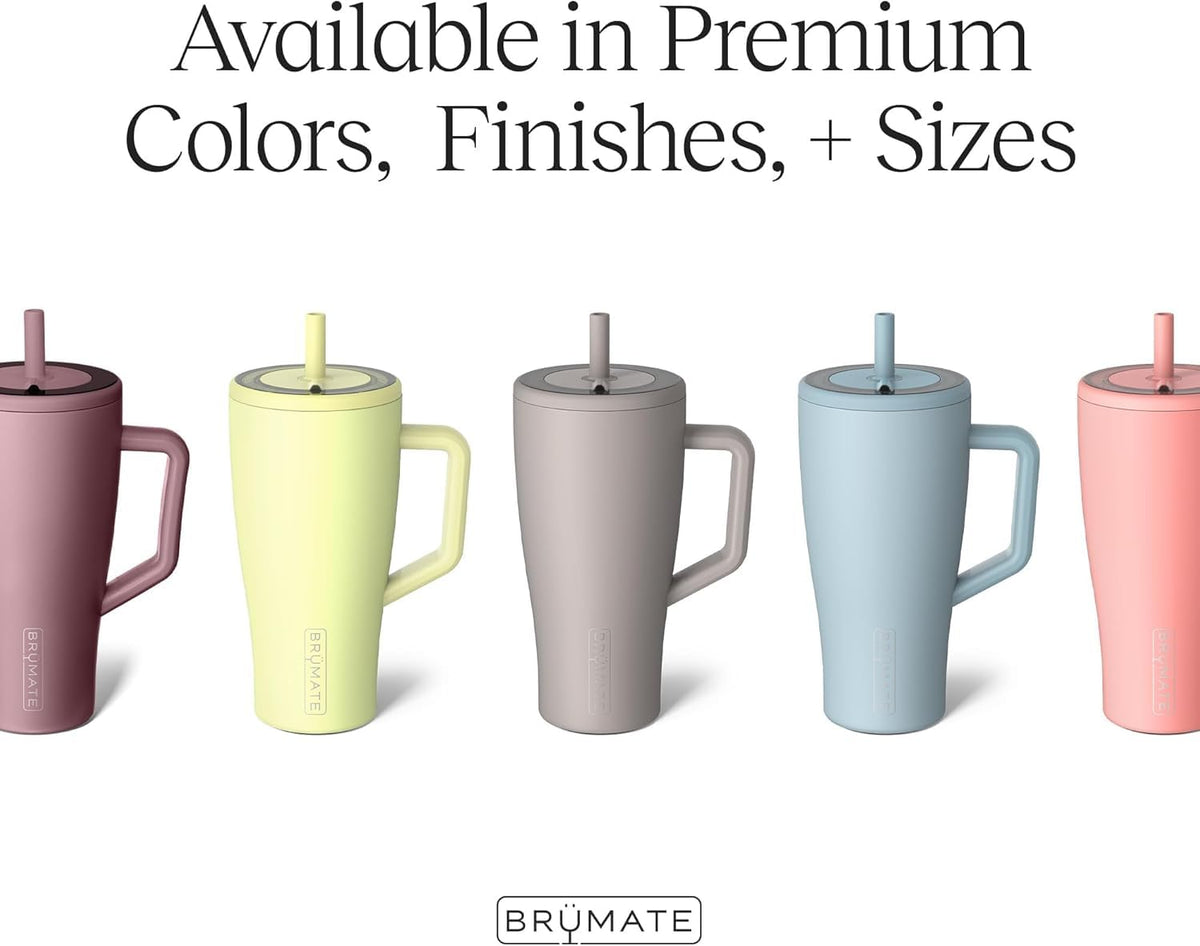 BrüMate Era 40 oz Tumbler with Handle and Straw | 100% Leakproof Insulated Water Bottle Tumbler with Lid and Straw | Made of Stainless Steel | Cup Holder Friendly | 40oz (Houndstooth)