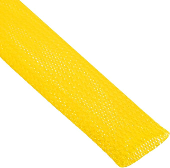 uxcell Expandable Sleeving, 1 1/4-inch 25ft Cable Sleeve, Yellow