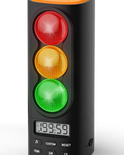 Traffic Light Visual Timer&ADHD Tool for Kids Adults Display Volume Adjustment, with 4 Ringtones for Classroom Desk Home Kitchen Game Countdown Pause Memory Function Charger Type C Included