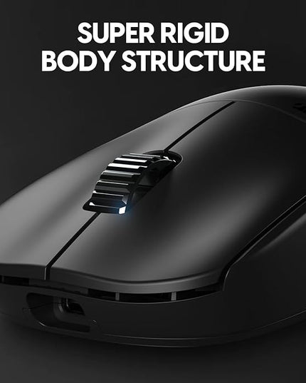 Pulsar Gaming Gears - X2A eS Wireless Gaming Mouse, Ambidextrous, Optical Switch, OLED Display, Driverless, PAW3395 Sensor, 100H Battery, 4K dongle Included (Medium, Black)