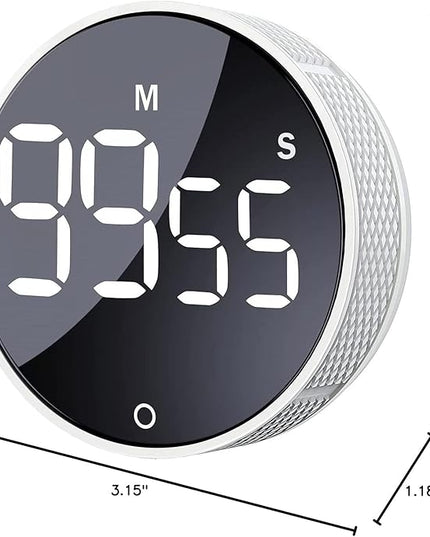 AVINIA Digital Kitchen Timers, Visual timers Large LED Display Magnetic Countdown Countup Timer for Classroom Cooking Fitness Baking Studying Teaching, Easy for Kids and Seniors White