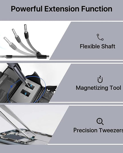 AXTH 128-in-1 Precision Screwdriver Set, Professional Magnetic Mini Repair Tool Kit for Phone, Computer, Watch, Laptop, Macbook, Ring Doorbell, Eyeglass, Electronic, [Bearing Steel] Screw Driver