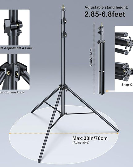 LINCO Backdrop Stand for Parties Kit 10x7 ft Adjustable Back Drop Photography Studio Photo Background Support System with Clamps, Sand Bag, Carrying Bag 4172