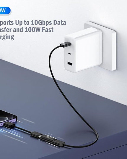 Pastall 5 Pack USB C Female to Female Adapter.Usbc Extender.USBC Coupler Supports Up to 10Gbps Data Transfer and 100W Fast Charging.Compatible with Thunderbolt 4/3 Supports 8K@60Hz Video.