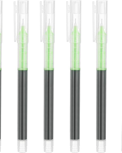 PATIKIL 6Pcs Colored Gel Ink Pens, 0.5mm Extra Fine Point Smooth Writing Japanese Quick Drying Liquid Ink Rollerball Pens for Office Stationery Classroom Teachers, Yellow Green