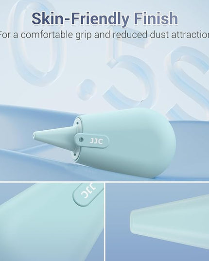 Pocket-Sized Silicone Camera Dust Blower Lens Air Blower, Small Camera Lens Cleaner Air Blower for Sensor LCD Keyboards Filters Printing, Glacier Blue Portable Dust Blower for Outdoor Travel Cleaning