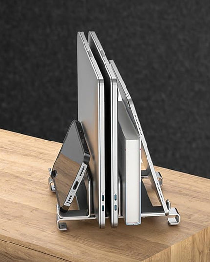 Vertical Laptop Stand Holder, Laptop Holder with Adjustable Dock, 3 in 1 Computer Stand Desktop Laptop Holder for Laptop/Tablet